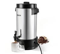 VEVOR Percolateur à Café 6,3 L 42 Tasses Distributeur de Boissons Chaudes, Pour Thé Chocolat Bureau Restauration Fête, Marmite à Vin Chaud 84-94 ℃, Fontaine à Café Infusion Rapide, Robinet Anti-goutte