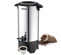 VEVOR Percolateur à Café 7,4 L 50 Tasses Distributeur de Boissons Chaudes | Pour Eau Thé Chocolat, 0-98 ℃ Maintenu, Marmite à Vin Chaud en Acier Inoxydable, Infusion Rapide, Filtre Permanent, Robinet