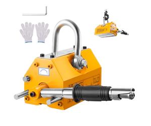 VEVOR Permanent Magnetic Lifting with Release, 880 lbs/400kg Heavy Duty Magnet, 2.5 Safety Factor, Neodymium & Steel for Hoist, Shop Crane, Block, Board Lifting Plate Steel