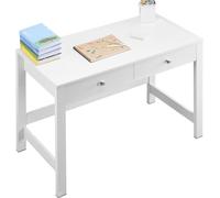VEVOR Petit bureau d'ordinateur 100 cm avec tiroirs pour chambre à coucher blanc