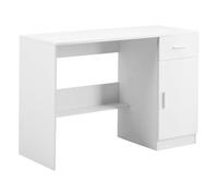 VEVOR Petit Bureau avec tiroir pour Chambre à Coucher, Table d'étude Simple en Bois pour Dessiner, Lire et écrire, Bureau d'ordinateur en MDF avec Rangement et étagère réglable, pour Maison, Blanc