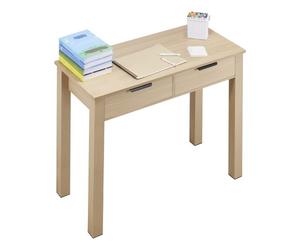 VEVOR Petit bureau avec tiroirs pour chambre à coucher, table d'étude simple et moderne pour dessiner, lire et écrire, bureau d'ordinateur rectangulaire en MDF avec rangement, pour maison, bois clair