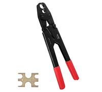 VEVOR PEX Outil de sertissage à double tête pour anneaux de sertissage PEX de 1/2 et 3/4 pouces en cuivre, outil compact de sertissage de plomberie avec jauge