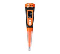VEVOR pH Mètre Alimentaire, Plage de Mesure 0-14 pH, Kit de Test Portable avec Sonde Étanche IP68 et ATC, Testeur pour Fermentation Alimentaire, Pâte, Viande, avec Poudre d'Étalonnage, Écran Clair