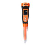 VEVOR pH Mètre Alimentaire, Plage de Mesure 0-14 pH, Kit de Test Portable avec Sonde Étanche IP68 et ATC, Testeur pour Fermentation Alimentaire, Pâte, Viande, avec Poudre d'Étalonnage, Écran Clair