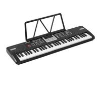 VEVOR Piano Numérique 61 Touches Semi-lestées Clavier Électronique Portable | Pour Débutants, 100 Sonorités, 100 Rythmes, avec Haut-parleur Intégré, Prise Casque, USB/MIDI, Pupitre à Partitions, Noir