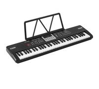 VEVOR Piano Numérique 61 Touches Semi-lestées Clavier Électronique Portable pour Débutants, 100 Sonorités, 100 Rythmes, avec Haut-parleur Intégré, Prise Casque, USB/MIDI, Pupitre à Partitions, Noir