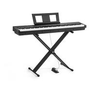 VEVOR Piano Numérique 88 Touches Lestées, Mode Double Clavier et Haut-parleurs, avec Support en X, Pédale de Sustain, Fonction Enregistrement, 280 Sonorités, Connexion Sans Fil, pour Débutants, Noir