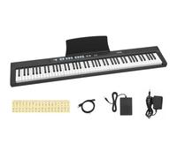 VEVOR Piano Numérique 88 Touches Semi-lestées Clavier Électronique Portable | Pour Débutants, 128 Sonorités et 128 Rythmes, Standard, avec Haut-parleur, Pédale, Prise Casque, USB/MIDI, Pupitre, Noir