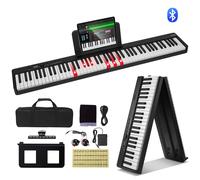 VEVOR Clavier Piano Pliable Numérique 88 Touches Portable Bluetooth MIDI Noir