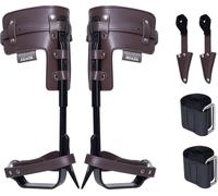 VEVOR Pics à grimper dans les arbres, 1 paire de pics à grimper en acier allié, capacité de charge 350 lbs, équipement pour grimper dans les arbres avec sangles et protection des pics, équipement d'en