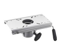 VEVOR Pied de Siège de Bateau à Réglage Coulissant vers l'Avant et l'Arrière, Base de Siège de Bateau en Alliage d'Aluminium avec Glissière, Convient aux Poteaux de 2-7/8 pouces 7,3 cm de Diamètre