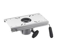 VEVOR Pied de Siège de Bateau à Réglage Coulissant vers l'Avant et l'Arrière, Base de Siège de Bateau en Alliage d'Aluminium avec Glissière, Convient aux Poteaux de 2-7/8 pouces 7,3 cm de Diamètre