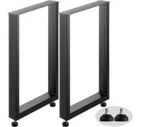 VEVOR Pieds de Table en Métal 2PCS Pied de Table Basse et Table à Manger Industriel de Charge Maximal 1000kg de Pieds en Forme Carrée pour Maison, Salle à Manger, Cafétéria, Bar, 600x720 mm