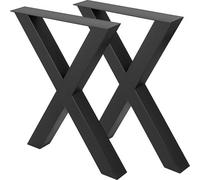 VEVOR Pieds de Table en Métal 2PCS Pied de Table Basse et Table à Manger Industriel de Charge Maximal 1000 kg de Jambes en Croix Forme de X pour Maison, Salle à Manger, Cafétéria, Bar, 720x760mm