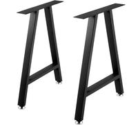VEVOR Pieds de Table Métal 2PCS Kit Pieds Meuble Acier Industriel 71,1x45 cm Forme A Charge Capacité 363 kg avec 4 Protecteurs Sol pour Table à Manger Table Basse Bureau de Travail Intérieur Extérieur