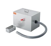 VEVOR Piège à graisse commercial de 3,6 kg, intercepteur de graisse en acier inoxydable, intercepteur d'entrée latérale, piège à graisse sous évier, séparateur d'eau usée, huile, eau, pour restaurant,