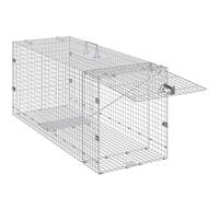 VEVOR Piège en Fer galvanisé 1067 x 406 x 457 mm Piège de Jardin avec poignée Pliable pour Capture
