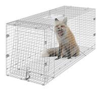 VEVOR Piège pour Animaux Vivants 1270x508x660 mm Cage Trappe Chat Pliable Fil de Fer Galvanisé Sans Cruauté avec Poignée Piège pour Tatous, Chats Errants, Écureuils, Ratons Laveurs, Marmottes, Renards