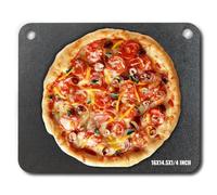 VEVOR Pierre à Pizza 406 x 368 x 6 mm Plaque à Pizza pour Four Pré-assaisonnée en Acier au Carbone Plat à Pizza Croustillante Rectangulaire pour Pizza Fraîche ou Surgelée/Pain/Steak/Légumes Barbecue