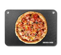 VEVOR Pierre à Pizza 508 x 355 x 10 mm Plaque à Pizza pour Four Pré-assaisonnée en Acier au Carbone Plat à Pizza Croustillante Rectangulaire pour Pizza Fraîche ou Surgelée/Pain/Steak/Légumes Barbecue