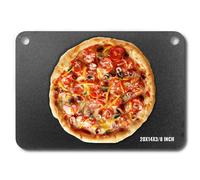 VEVOR Plaque à pizza en acier, 50,8 x 35,6 x 3/20,3 cm, plaque en acier à pizza pour four, pierre de cuisson à pizza en acier au carbone pré-assaisonnée avec une conductivité 20 fois plus élevée, poêl