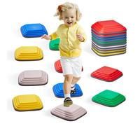 VEVOR Pierres d'Équilibre Enfants, 10PCS, Parcours Motricité Obstacles Sensoriels Antidérapants Tout-petits, 100 kg, Jeu Coordination Extérieur Intérieur pour Enfants Âges 3, 4, 5, 6, 7, 8 Ans et Plus