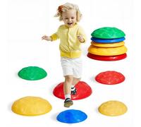 VEVOR Pierres d'Équilibre Enfants, 6PCS, Parcours Motricité Obstacles Sensoriels Antidérapants Tout-petits, Charge 100 kg, Jeu Coordination pour Enfants Âges 3, 4, 5, 6, 7, 8 Ans et Plus, Forme Tortue