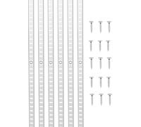 VEVOR Pilastre d'étagères, 183,9 cm, pack de 20, supports d'étagères réglables en acier inoxydable, standards de pilastre à encastrer avec 140 vis