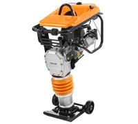 VEVOR Pilonneuse vibrante, 6,5 CV, pilon vibrant, force d'impact 253 kgf/cm², profondeur de compactage max. 66 cm, moteur à essence 196 cm³, pour sol, gravier, semelles, dalles de béton et fondations
