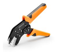 VEVOR Pince à Sertir à Cliquet pour Cosses de Câbles Électriques 0,25 à 4 mm² Noir et orange