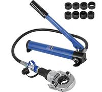 VEVOR Pince à Sertir Hydraulique Forme TH/U 16-20/25-32 Kit De Pince De Sertissage Multicouche Force de Pression 6 T Sertisseuse Tête Pivotante à 360°, avec Bouteille pour Tuyaux en Aluminium, PEX, PB