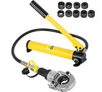 VEVOR Pince à Sertir Hydraulique Forme TH/V 12-28/16-32 Kit de Pince de Sertissage Multicouche Force de Pression 6 T Sertisseuse Tête Pivotante à 360°, avec Bouteille pour Tuyaux PE PEX PB