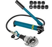 VEVOR Pince à Sertir Hydraulique TH/V 12-28/16-32 Kit Pince de Sertissage | Pour Tuyaux PE PEX PB, Multicouche, Force de Pression 6 T, Sertisseuse Tête Pivotante 360° avec Pompe Hydraulique, Bouteille