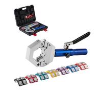 VEVOR Pince à Sertir Hydraulique Tuyau Climatisation Kit Sertissage Hydraulique de Flexibles, Outil Sertissage Manuel Intégré pour Réparation Automobile Clim, avec 7 Matrices, Mallette de Transport
