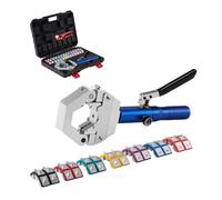 VEVOR Pince à Sertir Hydraulique Tuyau Climatisation Kit Sertissage Hydraulique de Flexibles, Outil Sertissage Manuel Intégré pour Réparation Automobile Clim, avec 7 Matrices, Mallette de Transport