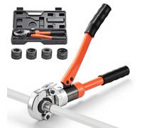 VEVOR Pince à Sertir Hydraulique Tuyau PEX Aluminium-plastique Sertisseuse Raccords Tuyaux avec Mâchoire TH16 TH20 TH26 TH32 Mallette de Transport Kit Sertissage pour Réparation Installation Plomberie