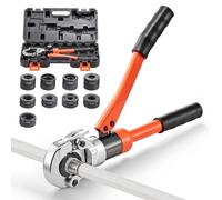 VEVOR Pince à Sertir Hydraulique Tuyau Sertisseuse Raccords Tuyaux avec Mâchoires TH16 TH20 TH26 TH32 pour Tuyaux PEX et Aluminium-plastique, Mâchoires V12 V15 V18 V22 V28 pour Tubes Acier Inoxydable
