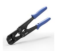 VEVOR Pince à Sertir, Outil de Sertissage pour Câble Acier de 1,2 à 3,17 mm, Repères Métriques et Impériaux, Force Réglable, pour Manchons Ovales et Doubles en Aluminium, Manchons en Cuivre Recuit