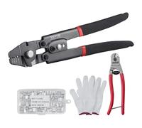 VEVOR Pince à Sertir Outil Sertissage Câble en Acier 0,1-2,2 mm avec Coupe-câble