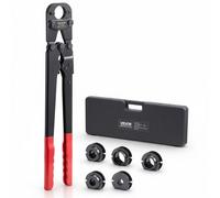 VEVOR Pince à Sertir Tuyau PEX Aluminium-plastique Sertisseuse Raccords Tuyaux Un Seul Port Mâchoires TH12 TH16 TH20 TH26 TH32 Étui de Rangement Kit Sertissage pour Réparation Installation Tuyauterie