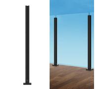 VEVOR Pince à verre support de garde-corps en verre 1050 mm 10 à 12 mm noir