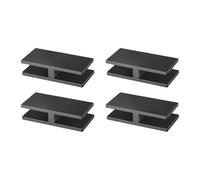 VEVOR Pince à verre rectangulaire pour garde-corps en verre 8 à 12 mm 4 pcs noir