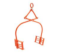 VEVOR Pince de Levage de Pierre 609 mm, Pinces à Roche à 2 Griffes, Pinces à Bûches en Acier Robuste, Capacité de Levage 500 kg, Grappin à Bûches, Griffes Dentelées, pour Blocs de Pierre et Marbre