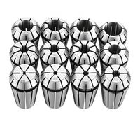 VEVOR Pince de Serrage ER16 1/16-13/32 pouce 12 PCS Jeu de Pinces Ressort pour Fraiseuses, Perceuses Colonne CNC, Haute Concentricité TIR 0,0008 pouce, Acier Allié, Outil de Mandrin Tour avec Coffret