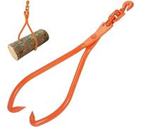 VEVOR Pince Forestière pour Troncs, 812,8 mm Pince de Levage pour Bois Bûches Rotative Crochets 2 Griffes Capacité 700 kg Pince à Bois en Acier Outil Forestier pour Manutention, Traînage, Transport