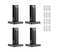 VEVOR Pinces à verre carrées pour garde-corps en verre trempé de 8 à 12 mm, 4 pcs, pince de montage de verre en acier inoxydable 304, épaisseur de 3 mm pour balcon, jardin, piscine, escalier, noir