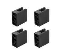 VEVOR Pinces à verre carrées pour garde-corps en verre trempé de 8 à 12 mm, 40 pcs, pince de montage de verre en acier inoxydable 304, épaisseur de 3 mm pour balcon, jardin, piscine, escalier, noir