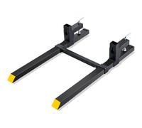 VEVOR Pinces sur Fourches à Palettes 1090x70x230 mm Fourches de Tracteur Charge 907 kg Longueur 109 cm Barre Stabilisatrice Réglable Lame Fourche 76 cm pour Chargeur Tracteur Godet Chariot Élévateur