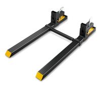 VEVOR Pinces sur Fourches à Palettes 1490x100x230 mm Fourche de Tracteur Charge 1814 kg Longueur 149 cm Barre Stabilisatrice Réglable Lame Fourche 109 cm pour Chargeur Tracteur Godet Chariot Élévateur